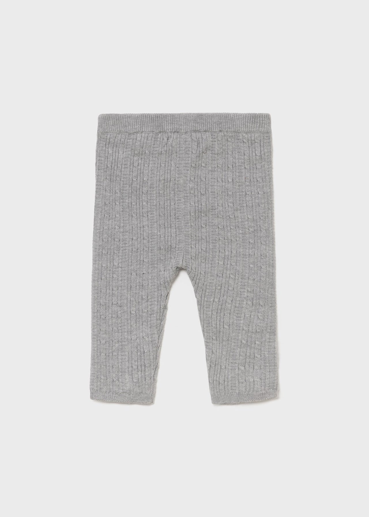 Baby Girl Grey Cable Knit Leggings