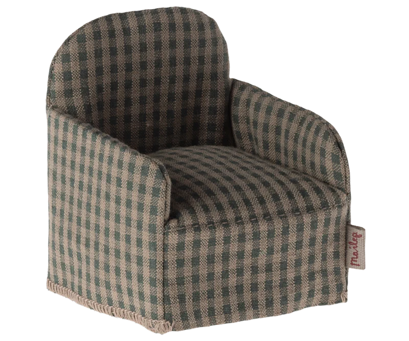 Chair, Mouse - Green Checker - Maileg