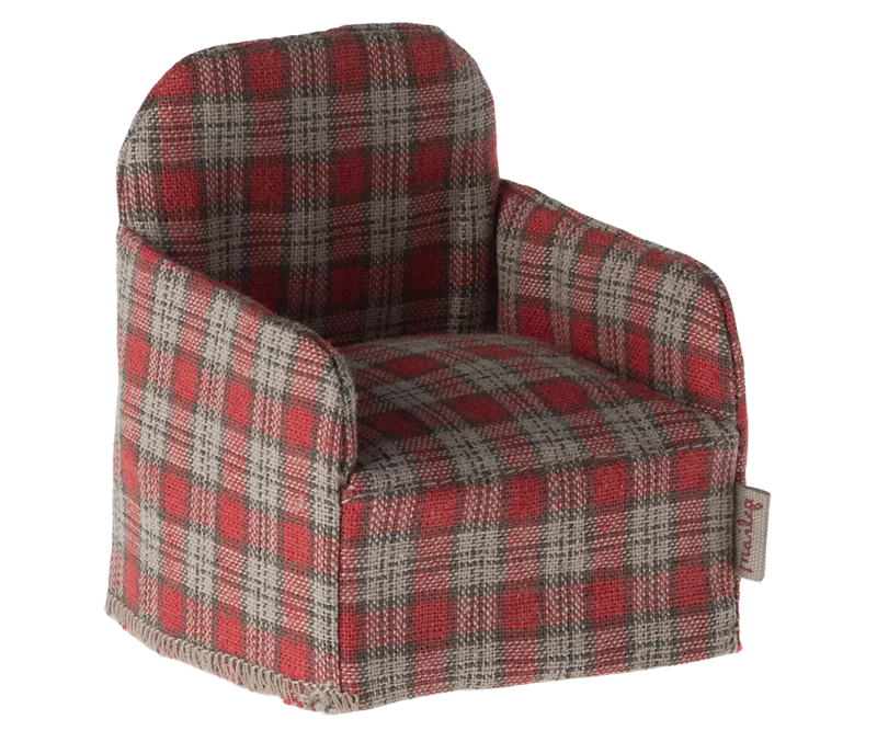 Chair, Mouse - Red Checker - Maileg