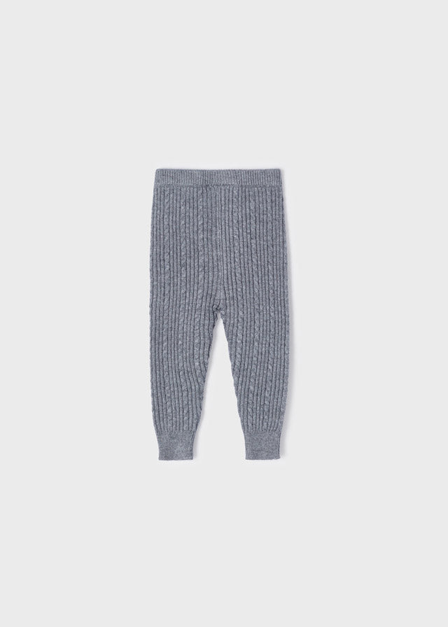 Knitted Baby Leggings- Steel