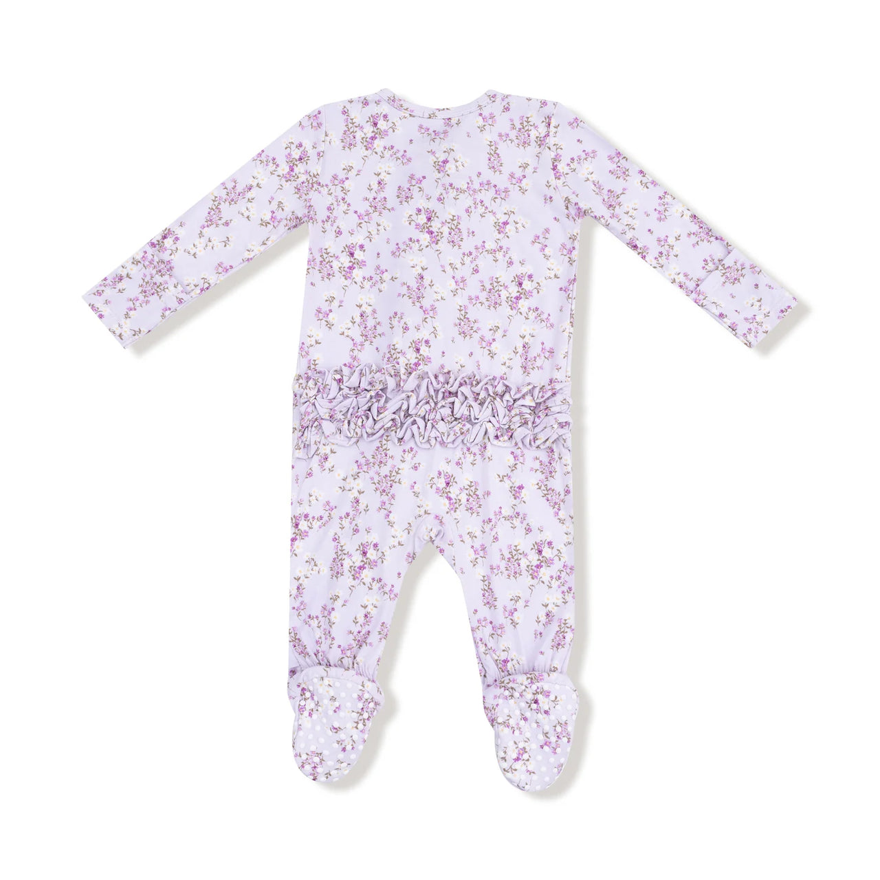 Ruffle Zippered Footie- Sweet Dream Florals