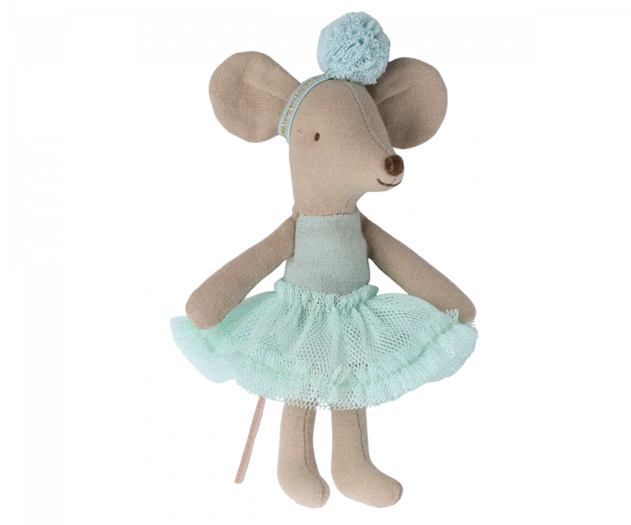 Ballerina Mouse, Little Sister - Light Mint - Maileg