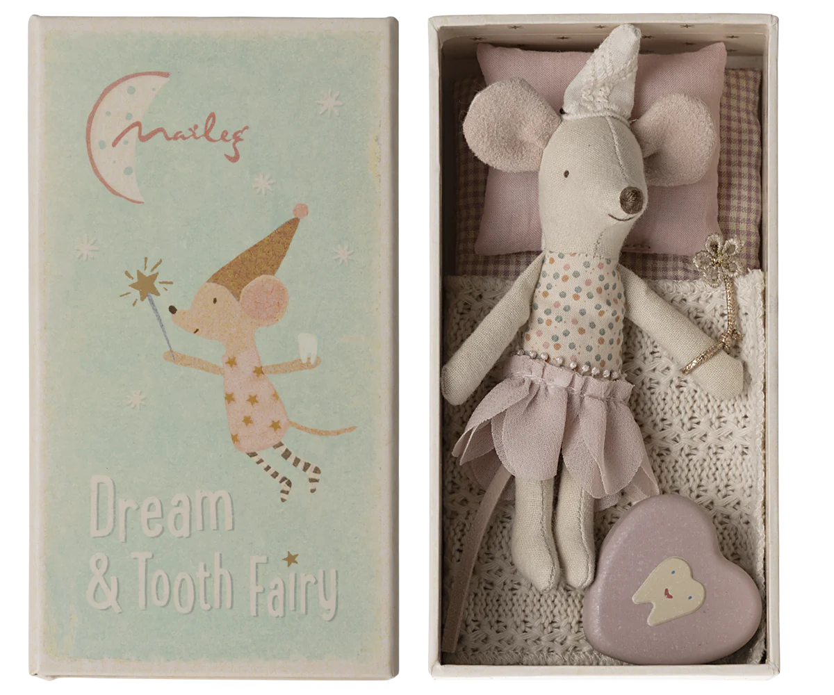 Tooth Fairy Mouse, LIttle Sister in Match Box