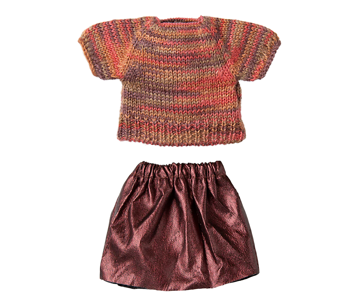 Skirt and Knitted Blouse, Mum Mouse- Maileg