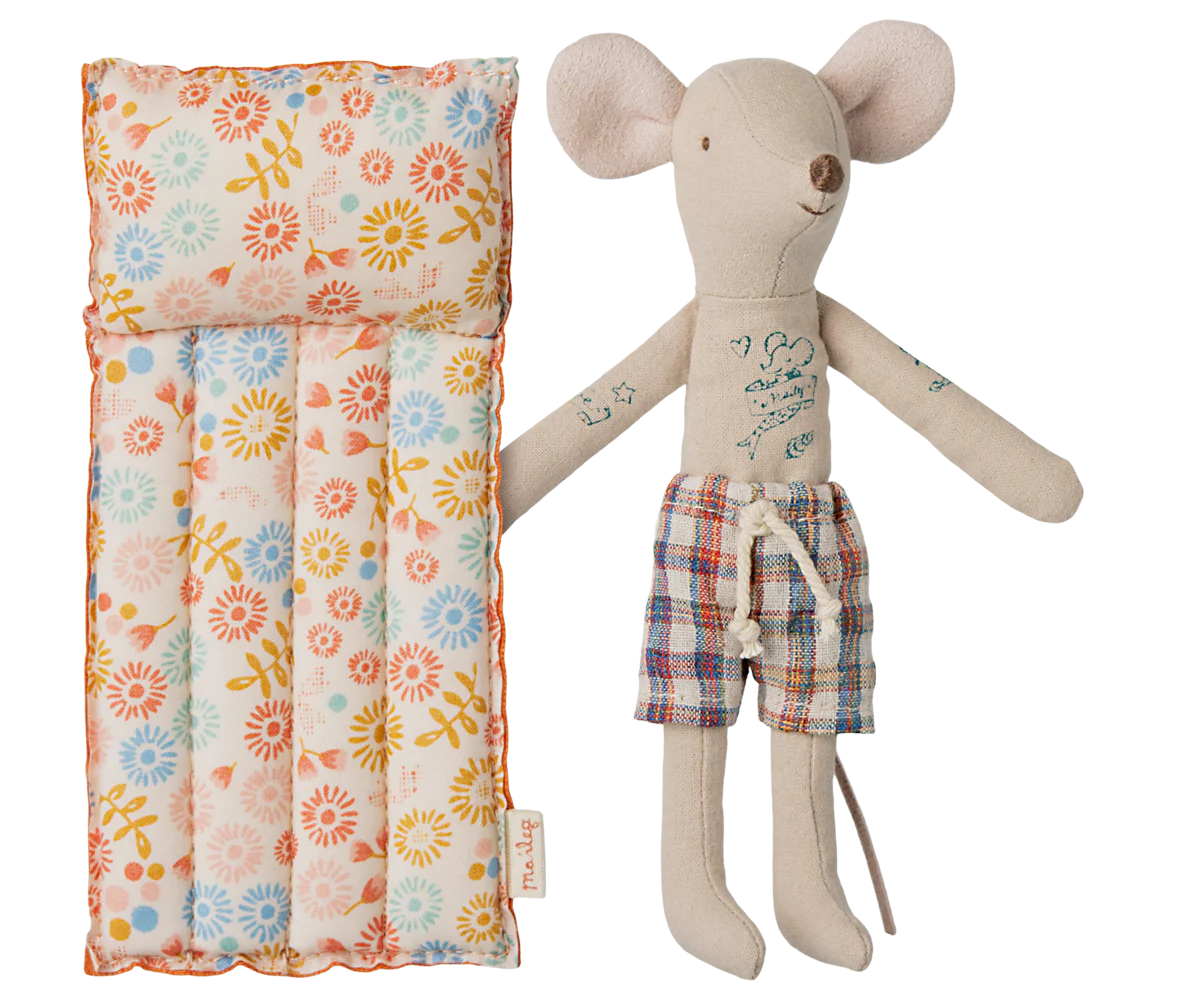 Beach Mouse with Air Mattress, Dad- Flower