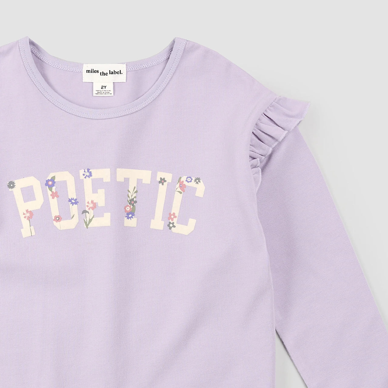 Poetic Thistle Ruffle Long Sleeve Tee