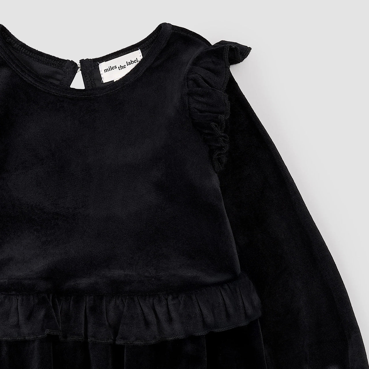 Black Velour Knit Dress