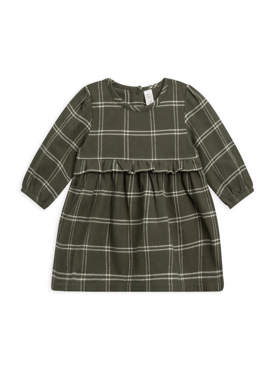 Baby and Kids Sydney Flannel Ruffle Dress - Cypress Plaid