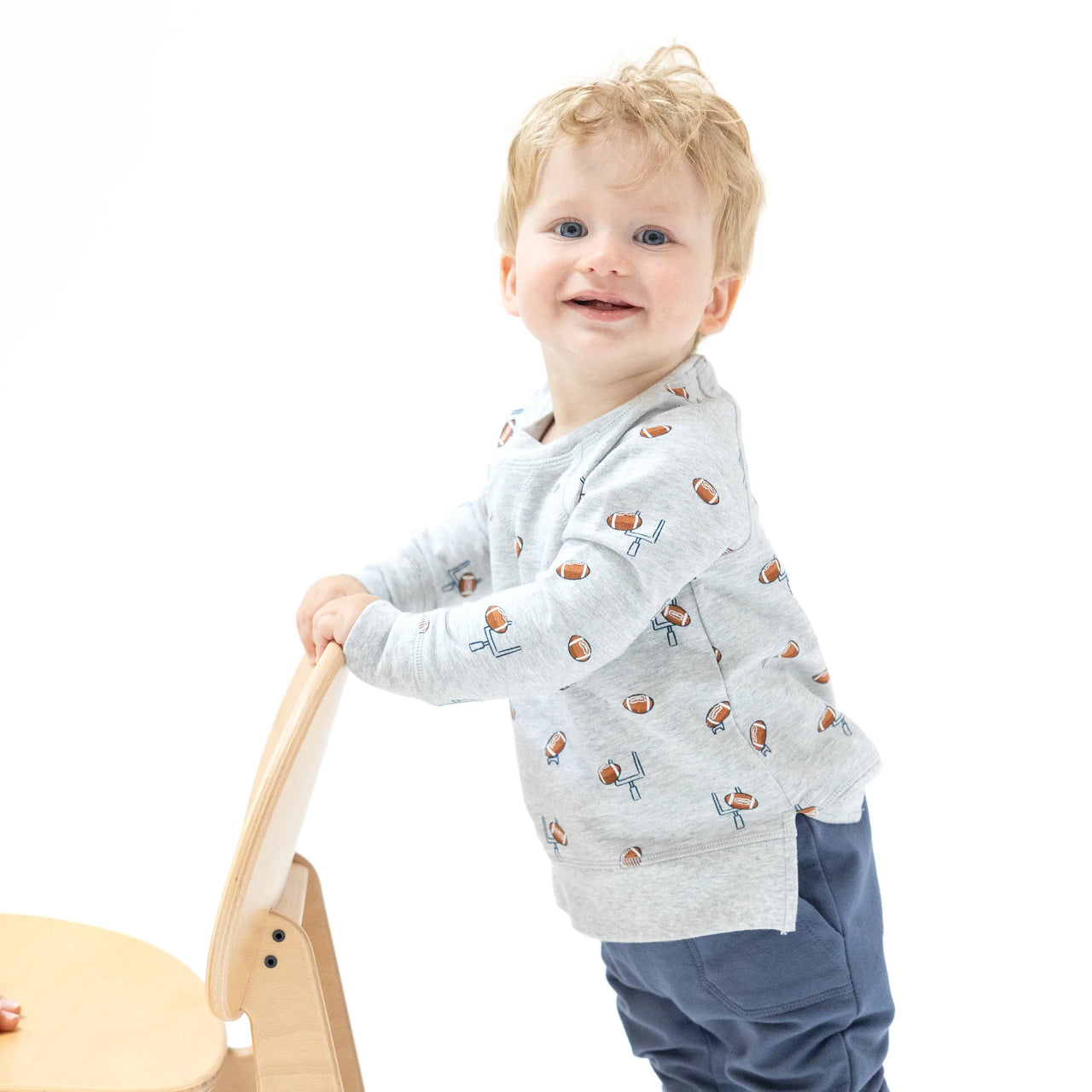 Football Field Goal French Terry Raglan Sweatshirt & Jogger