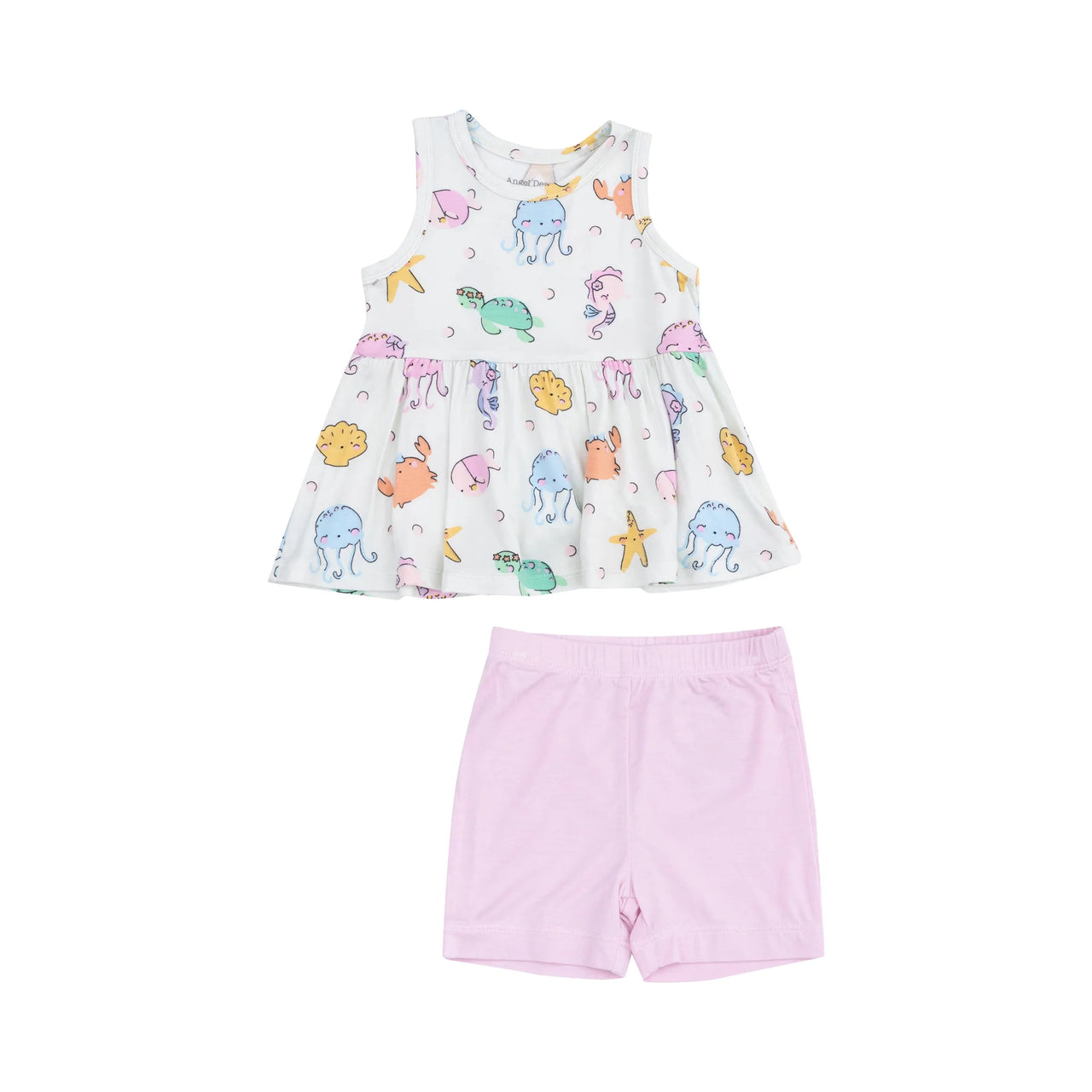 Cutie Sea Creatures Peplum Tank and Bike Short