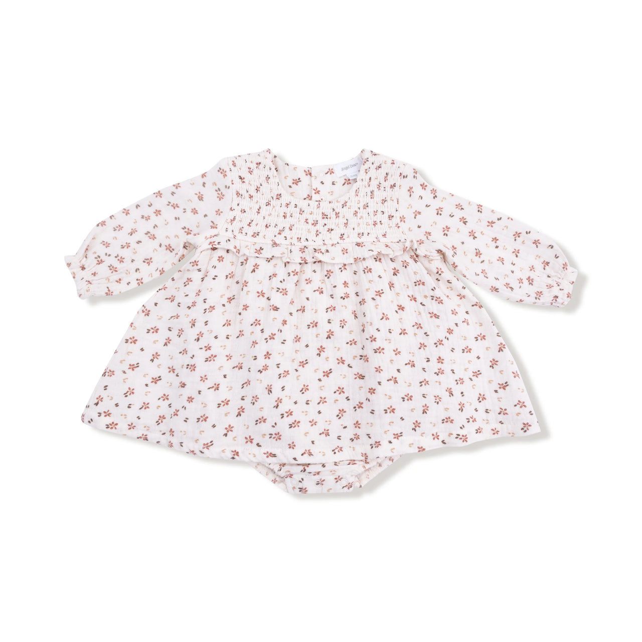 Carrie Floral Long Sleeve Smocked Ruffle Bubble with Skirt