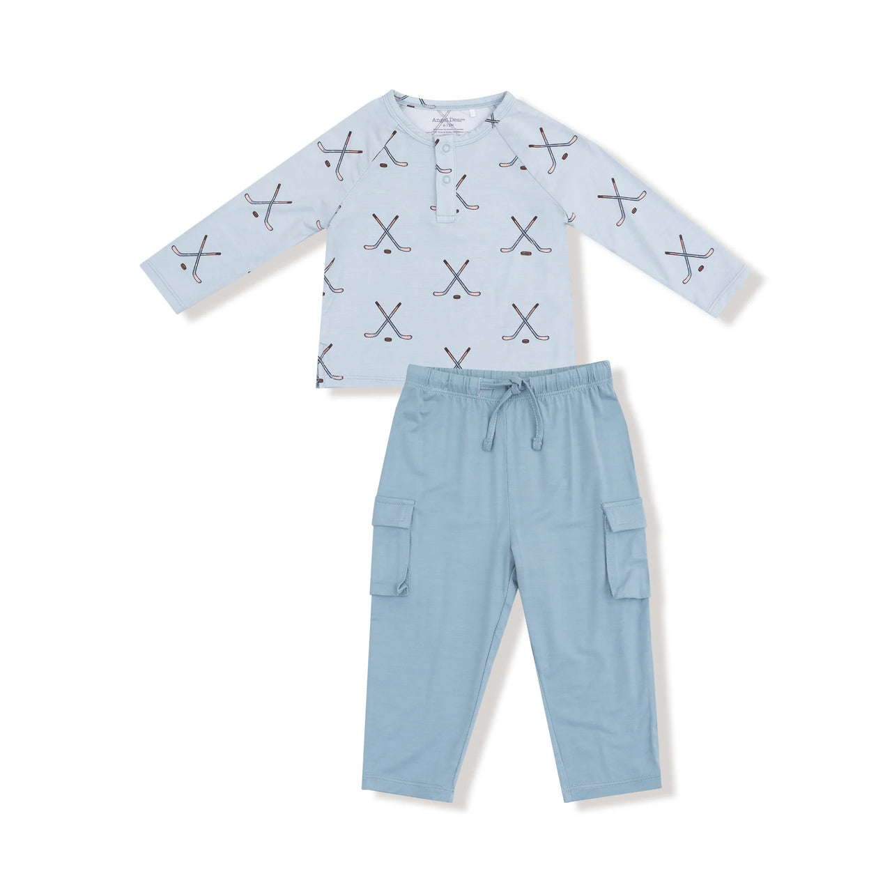 Stone Blue Hockey Raglan with Cargo