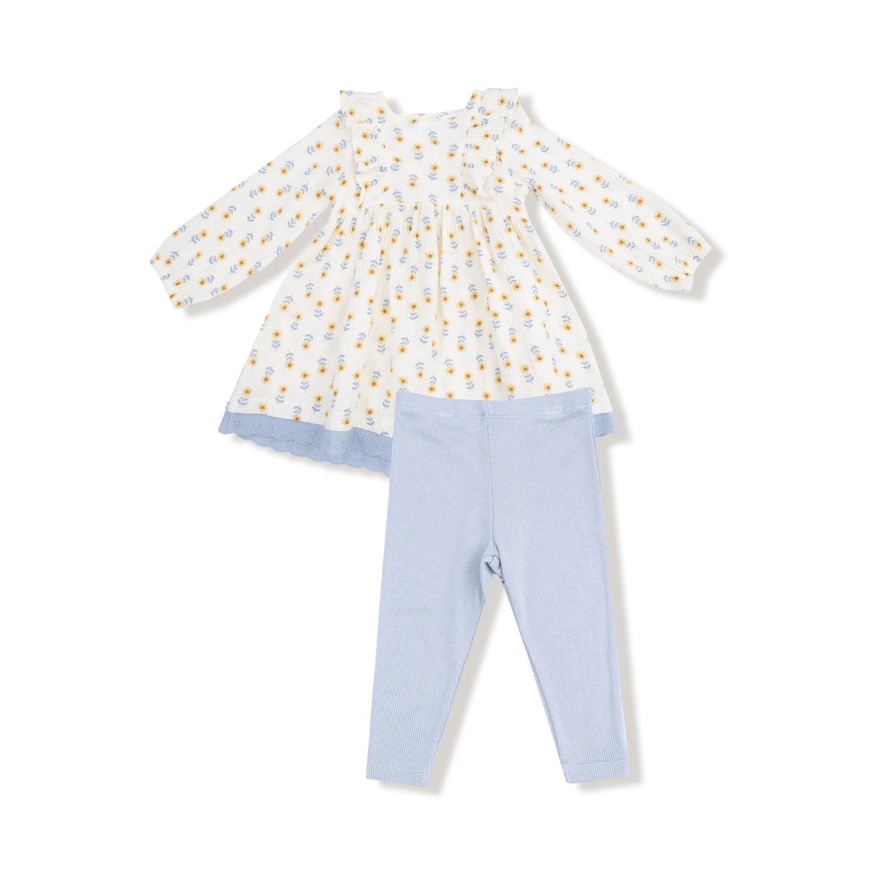 Western Sunflower Dress & Ribbed Legging