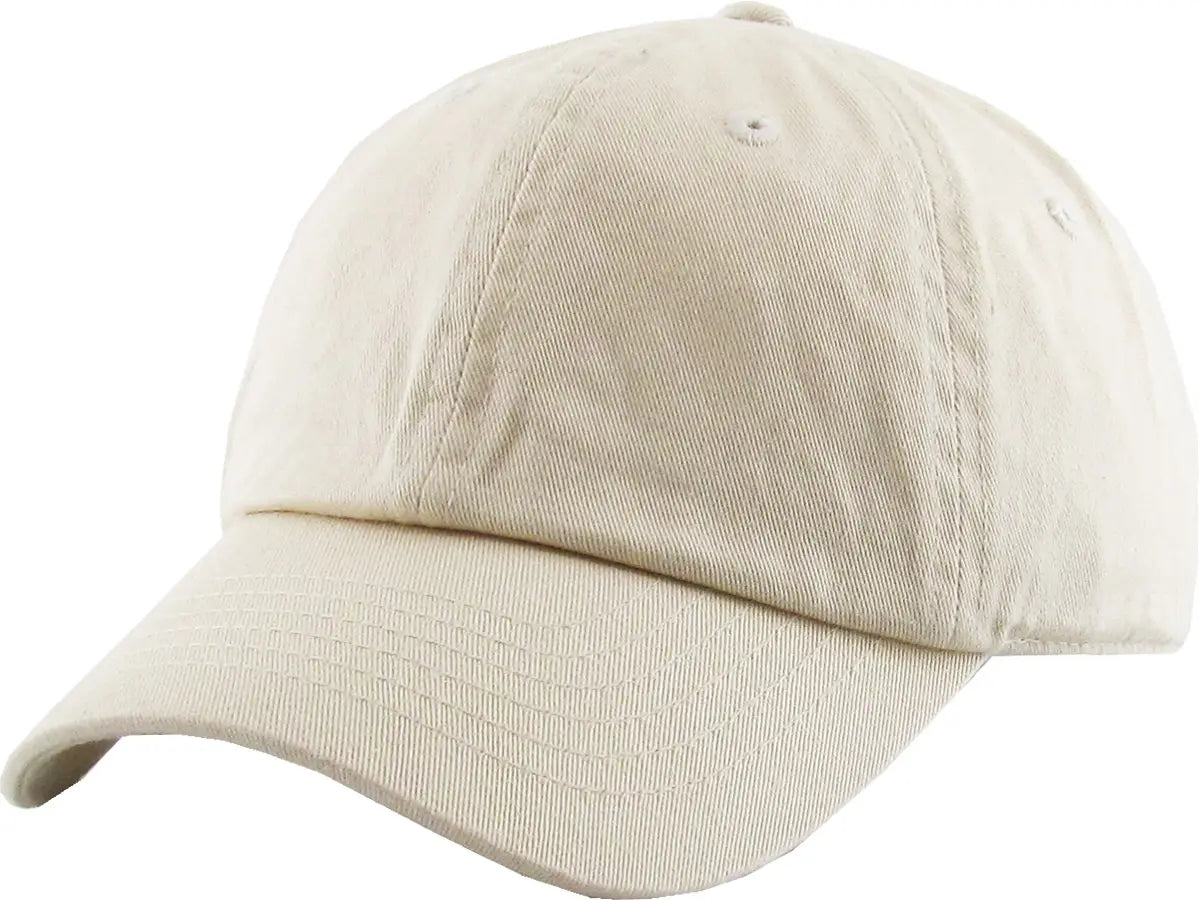 Custom Embroidered Kids Baseball Cap- Cream
