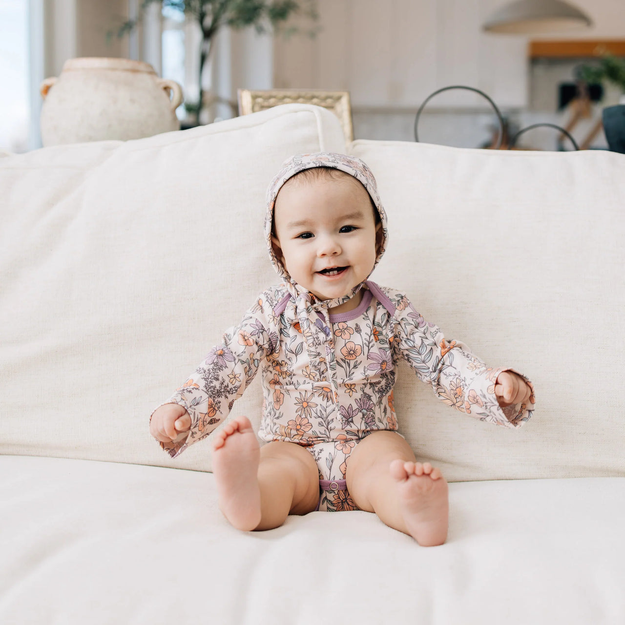 Long Sleeve Bodysuit- Flora