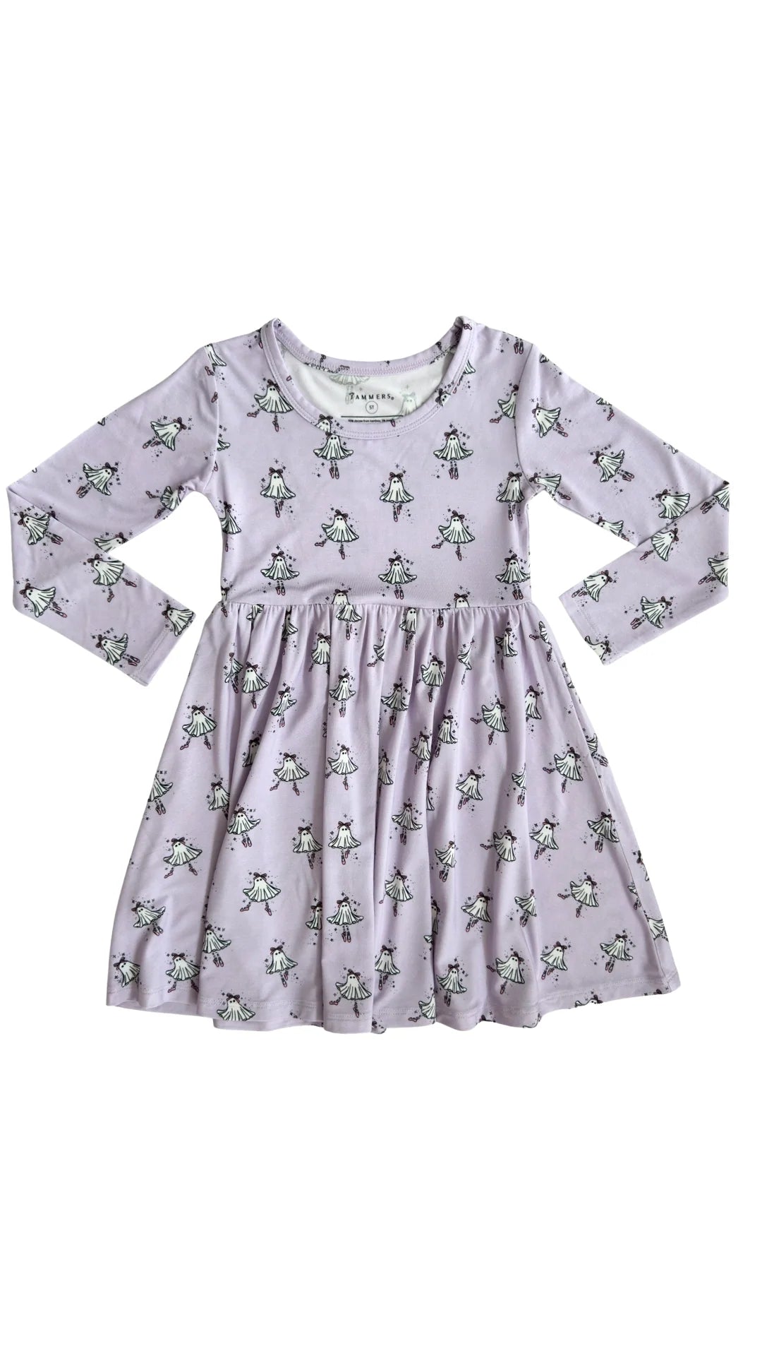 Ballerina Ghost Long Sleeve Twirl Dress Ballerina Ghost Long Sleeve Twirl Dress