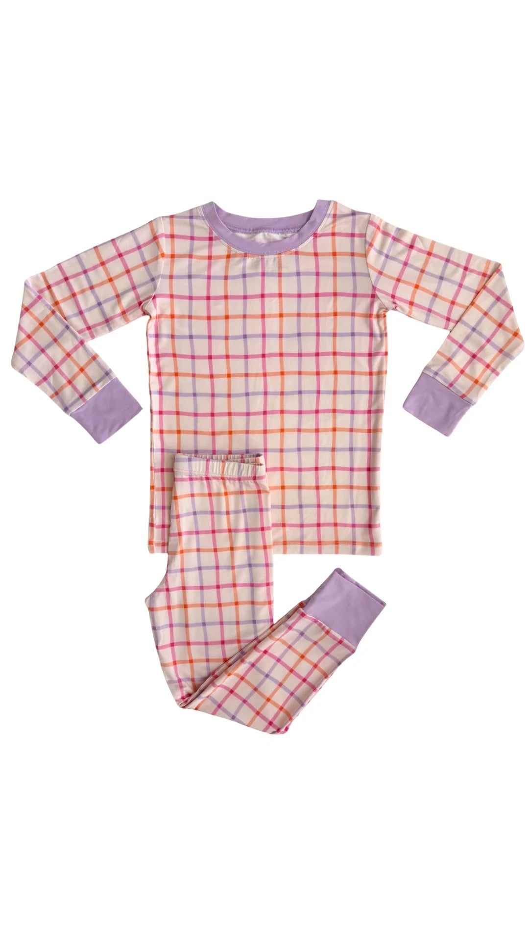 Candy Plaid Two Piece Pajama Set