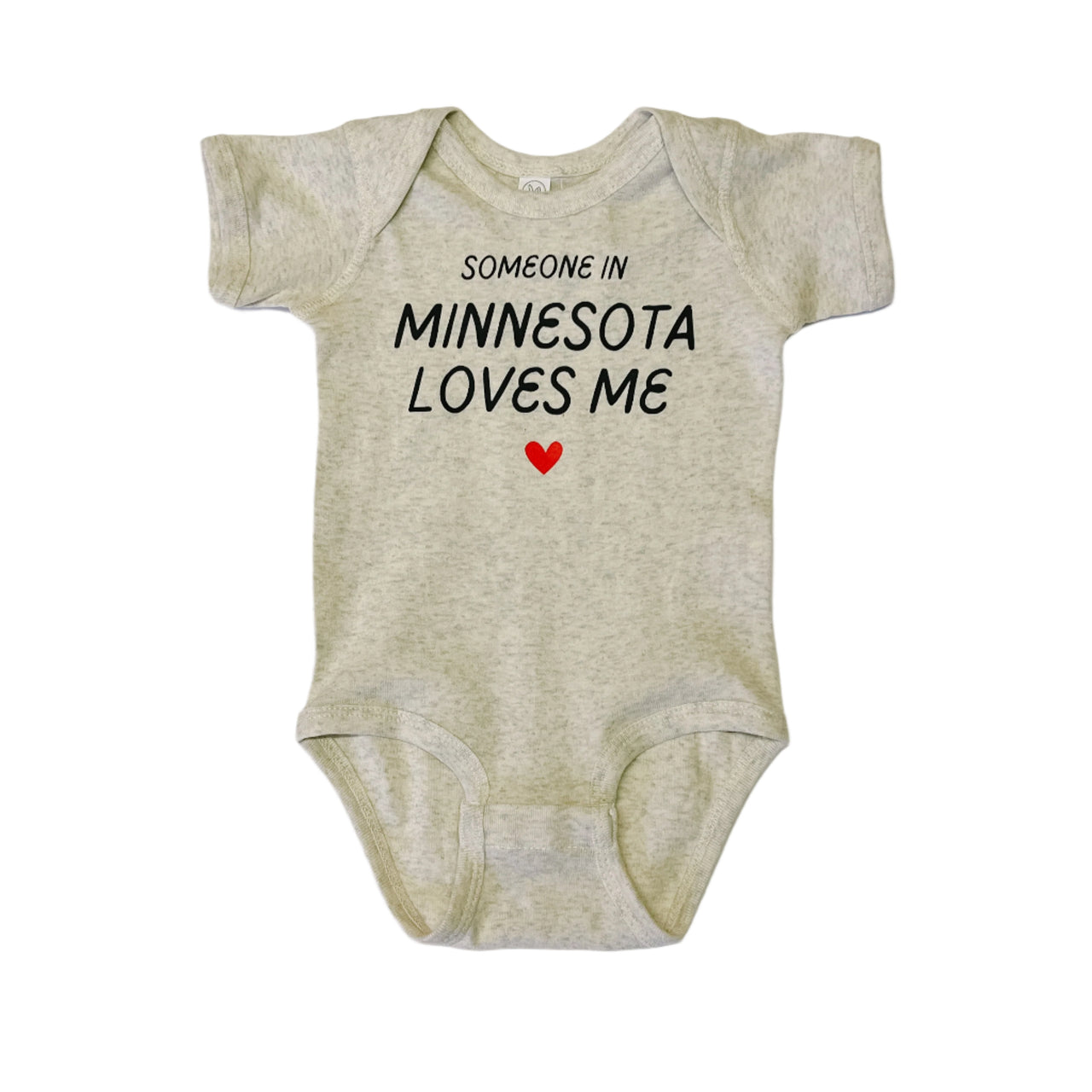 Someone in Minnesota Loves Me Onesie- Oat Heather