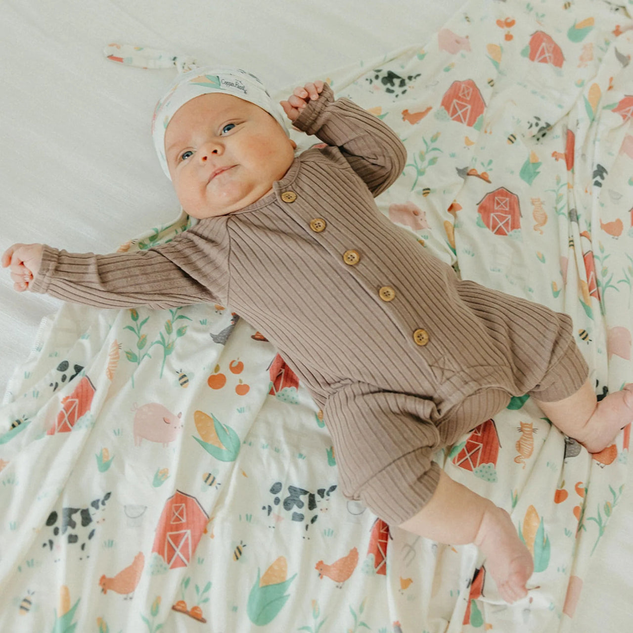 Knit Swaddle Blanket- Farmstead
