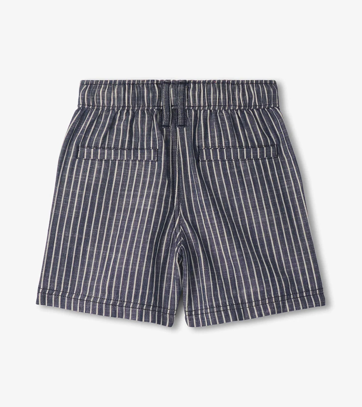 Blue Striped Woven Shorts