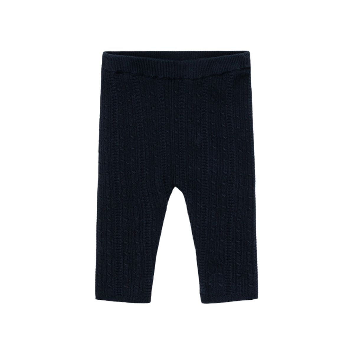 Baby Girl Navy Cable Knit Leggings
