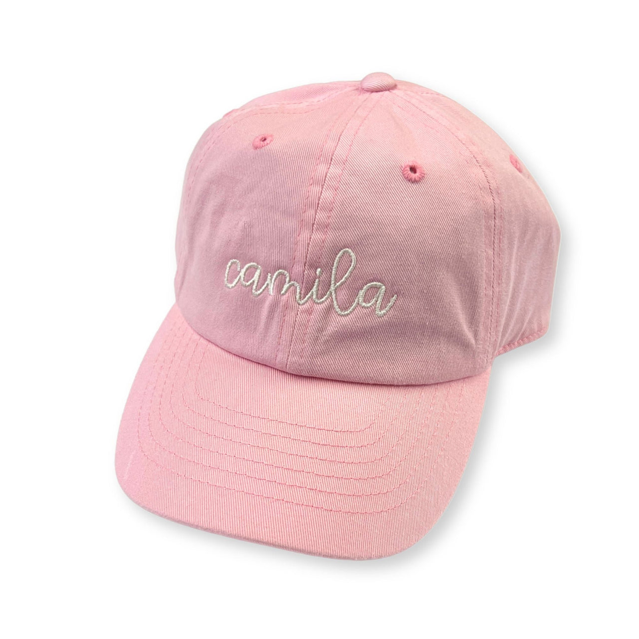 Custom Embroidered Kids Baseball Cap- Hot Pink