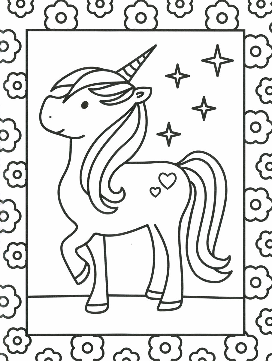 Stained Glass Coloring, Unicorns