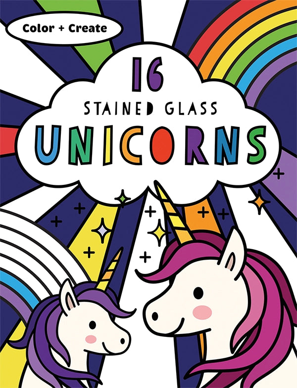 Stained Glass Coloring, Unicorns