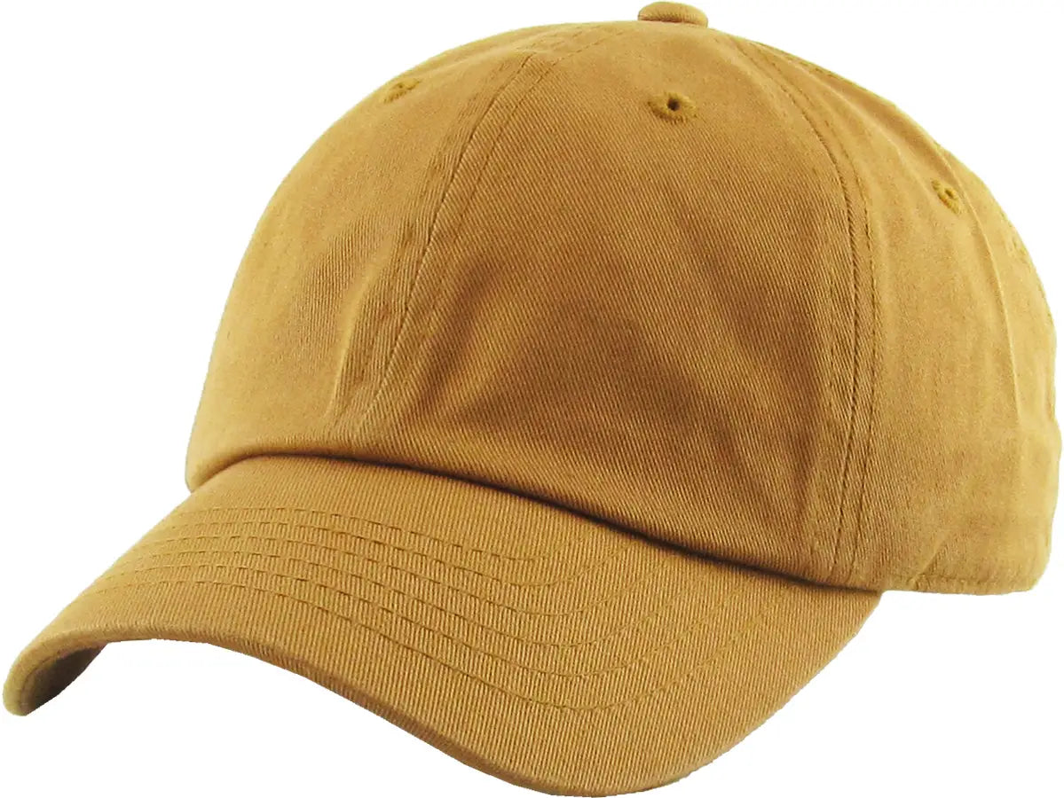 Custom Embroidered Kids Baseball Cap- Mustard