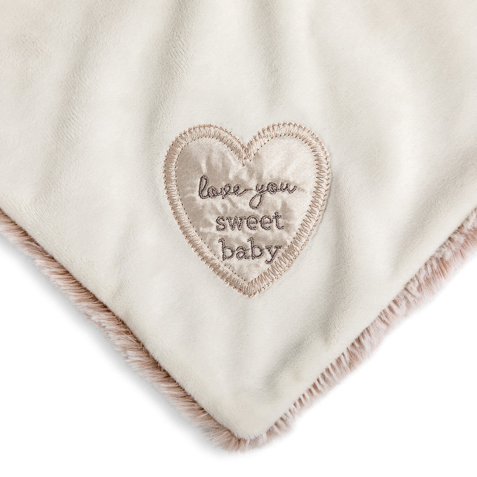 Teddy Rattle Blankie- Neutral