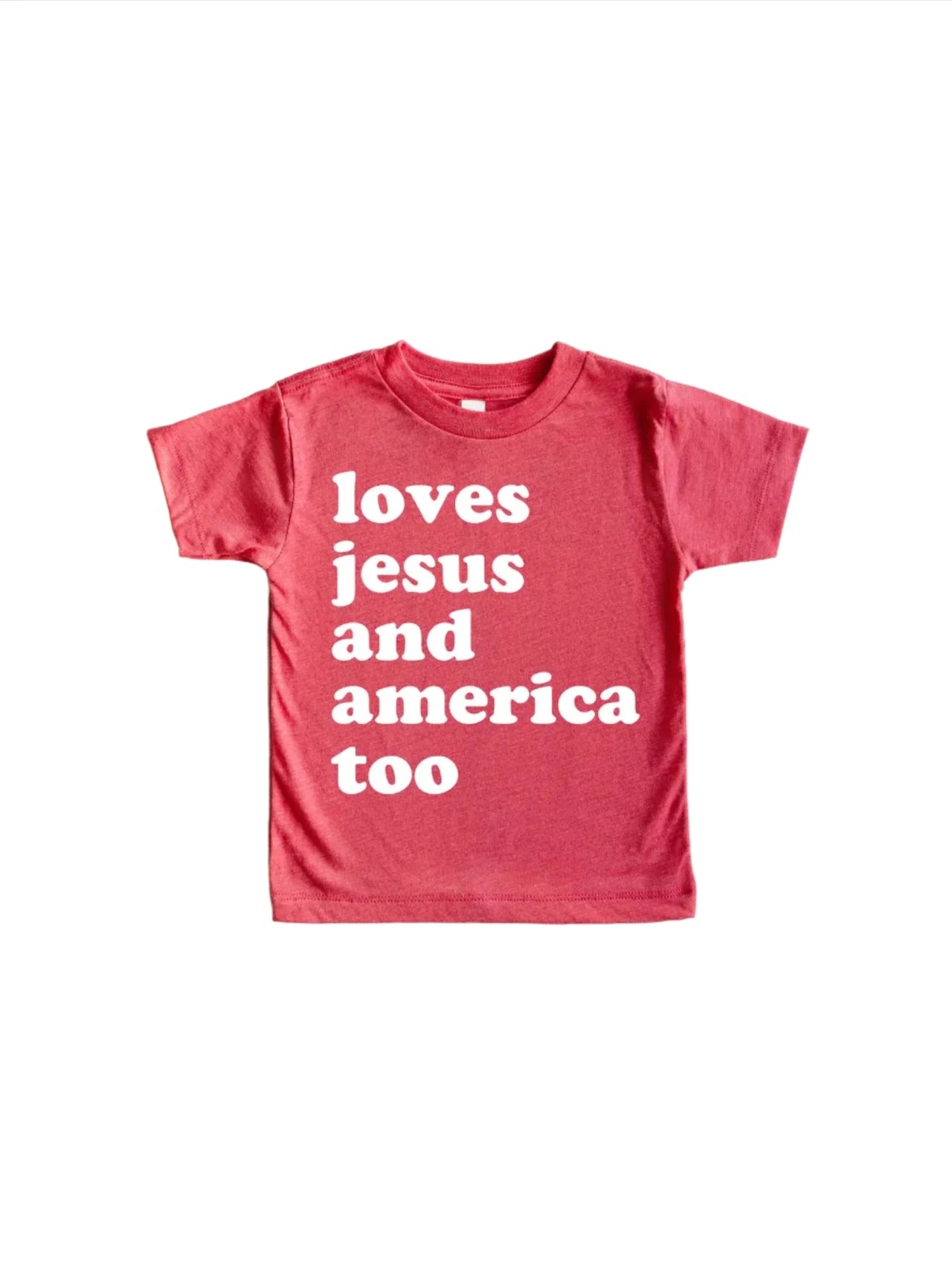 Love Jesus and America Too 4th of July Tee