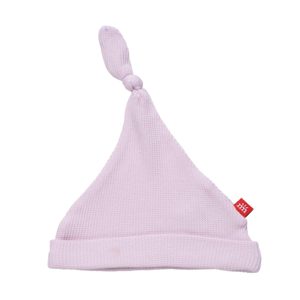 Lilac Snow Modal Waffle Knit Knotted Hat