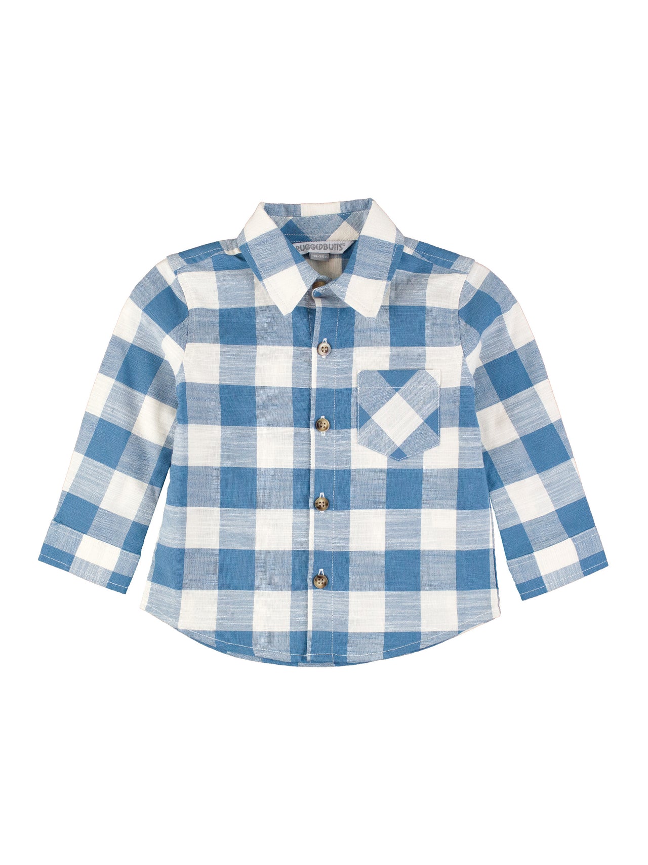 Countryside Blue Plaid Long Sleeve Crew Neck Shirt