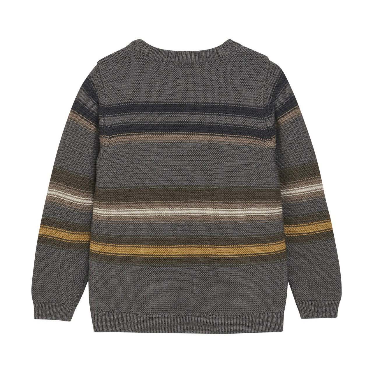 Striped Knit Sweater- Gargoyle
