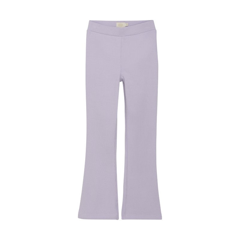 Ribbed Wide Leg Leggings- Orchid Petal