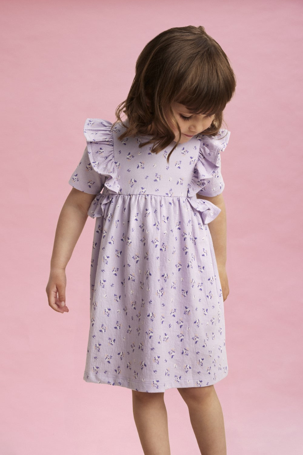 Orchid Petal Ruffle Dress