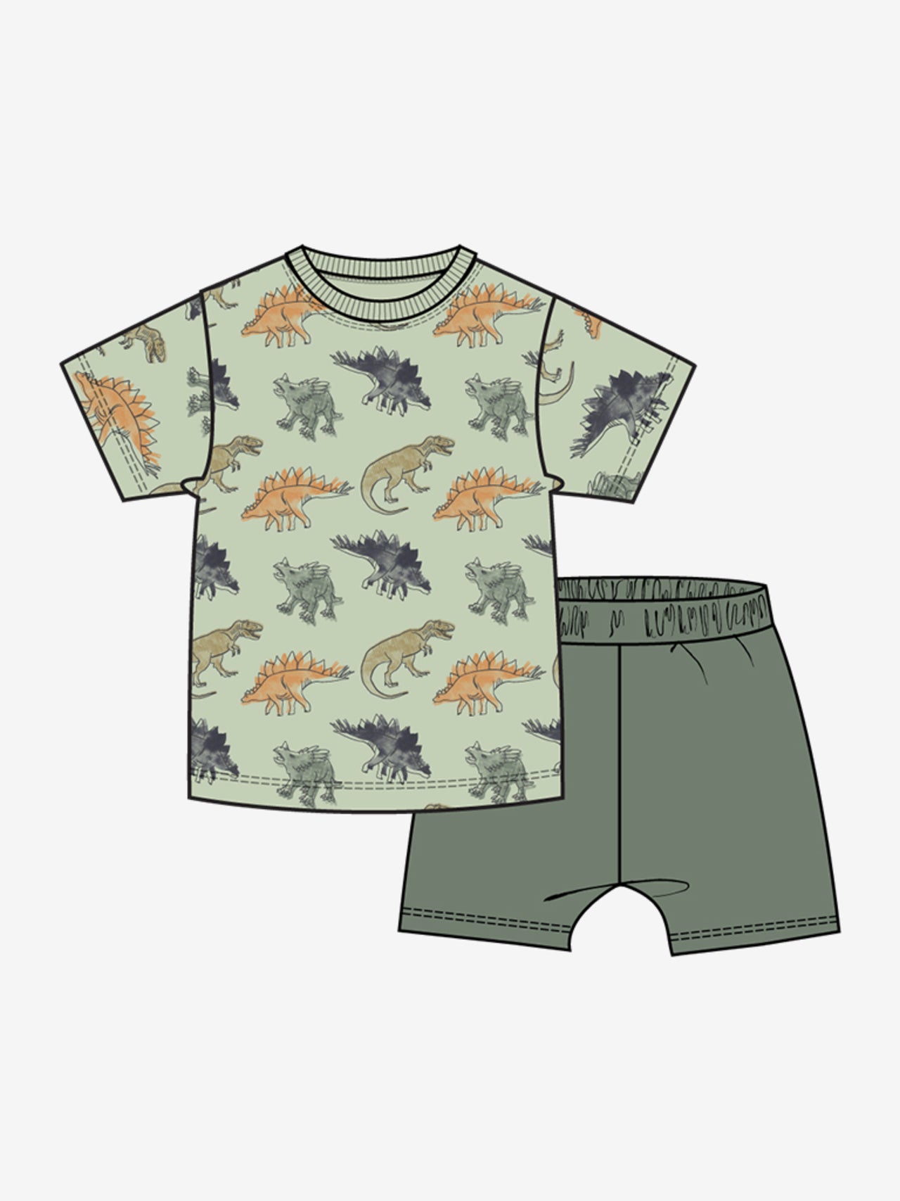 Dinosaur Top + Short Set