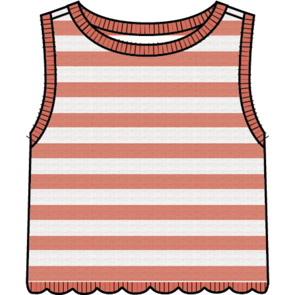 Coral Sleeveless Knit Top