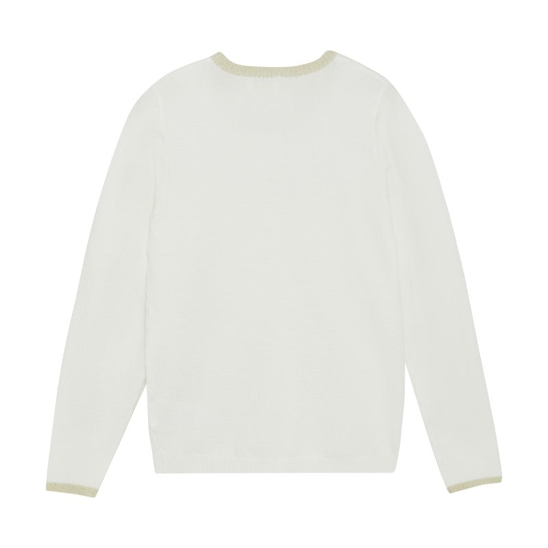 Cream & Gold Pointelle Cardigan