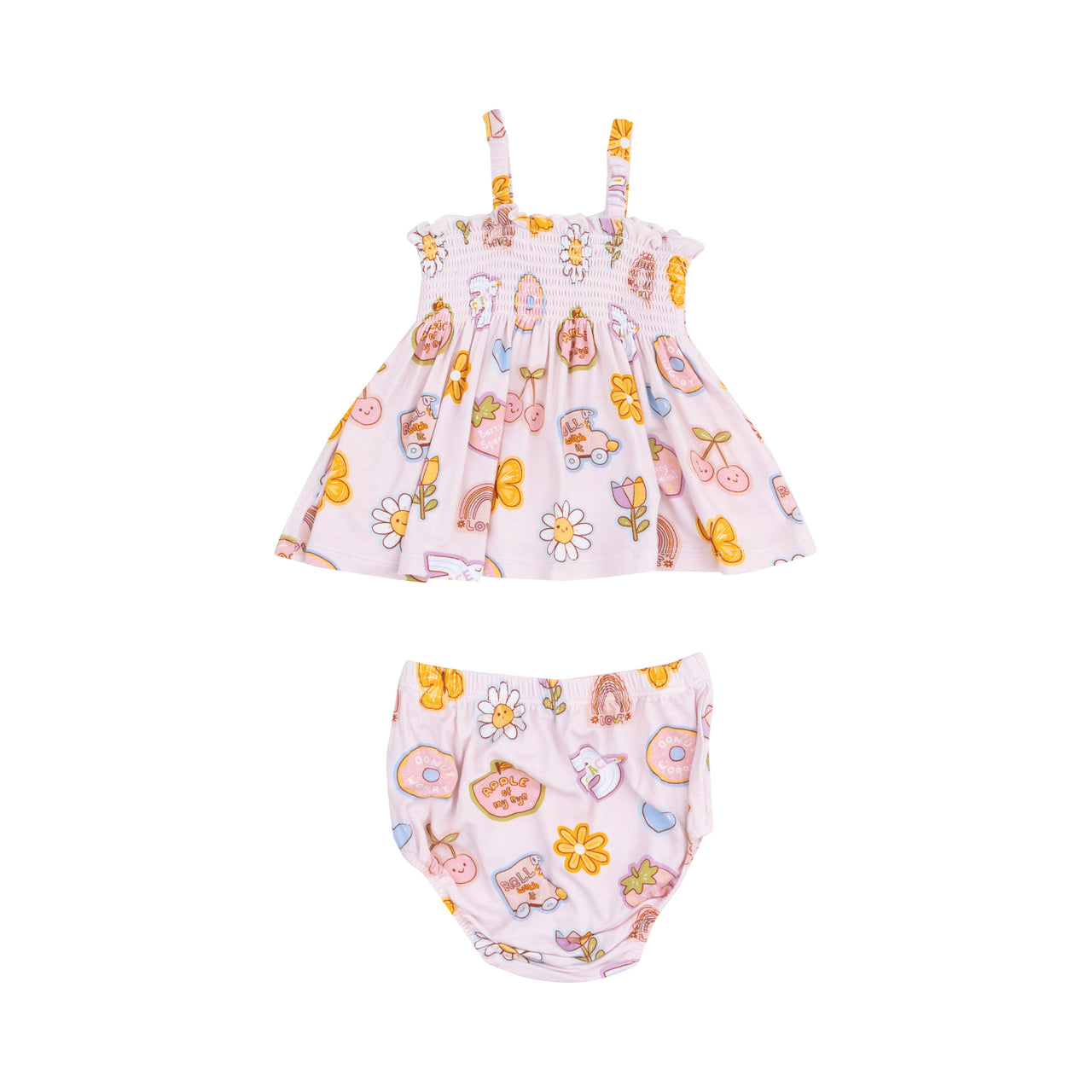 Groovy Vibes Stickers Pink Smocked