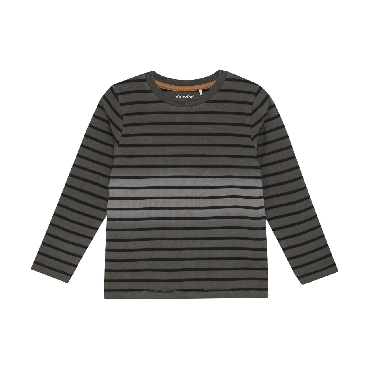 Dark Gull Grey Striped Long Sleeve T-Shirt