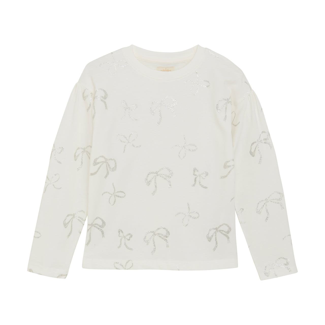 Cloud Glitter Bow Long Sleeve T-Shirt