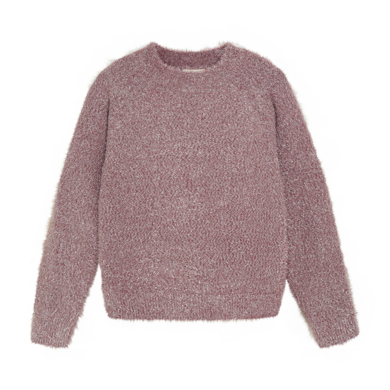 Crushed Berry Glitter Knit Sweater