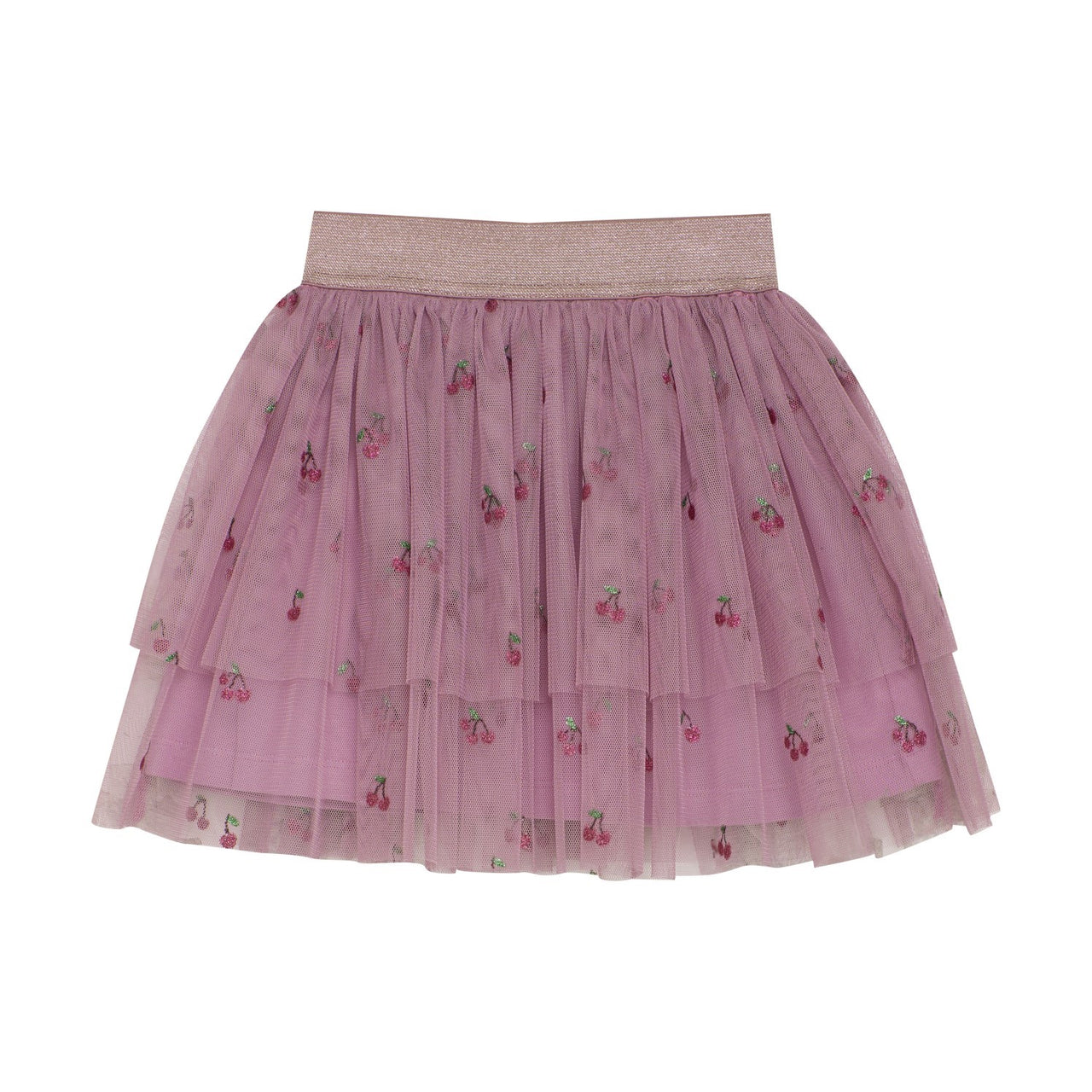 Mauve Cherry Tulle Skirt