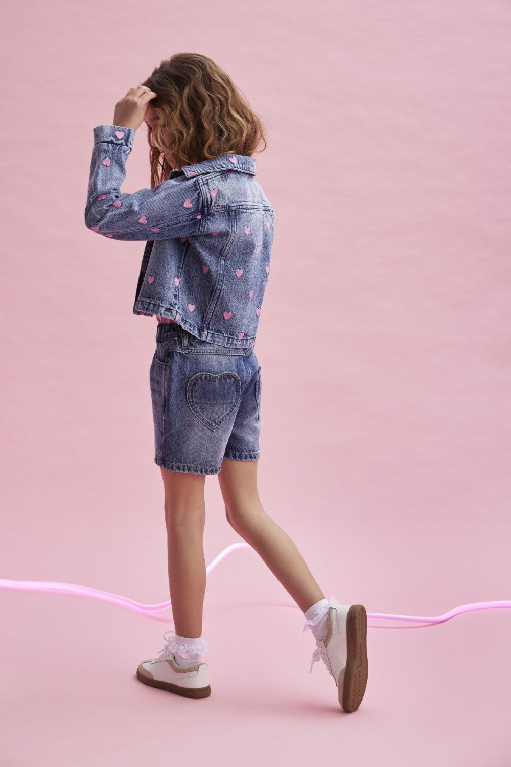 Heart Pocket Denim Shorts