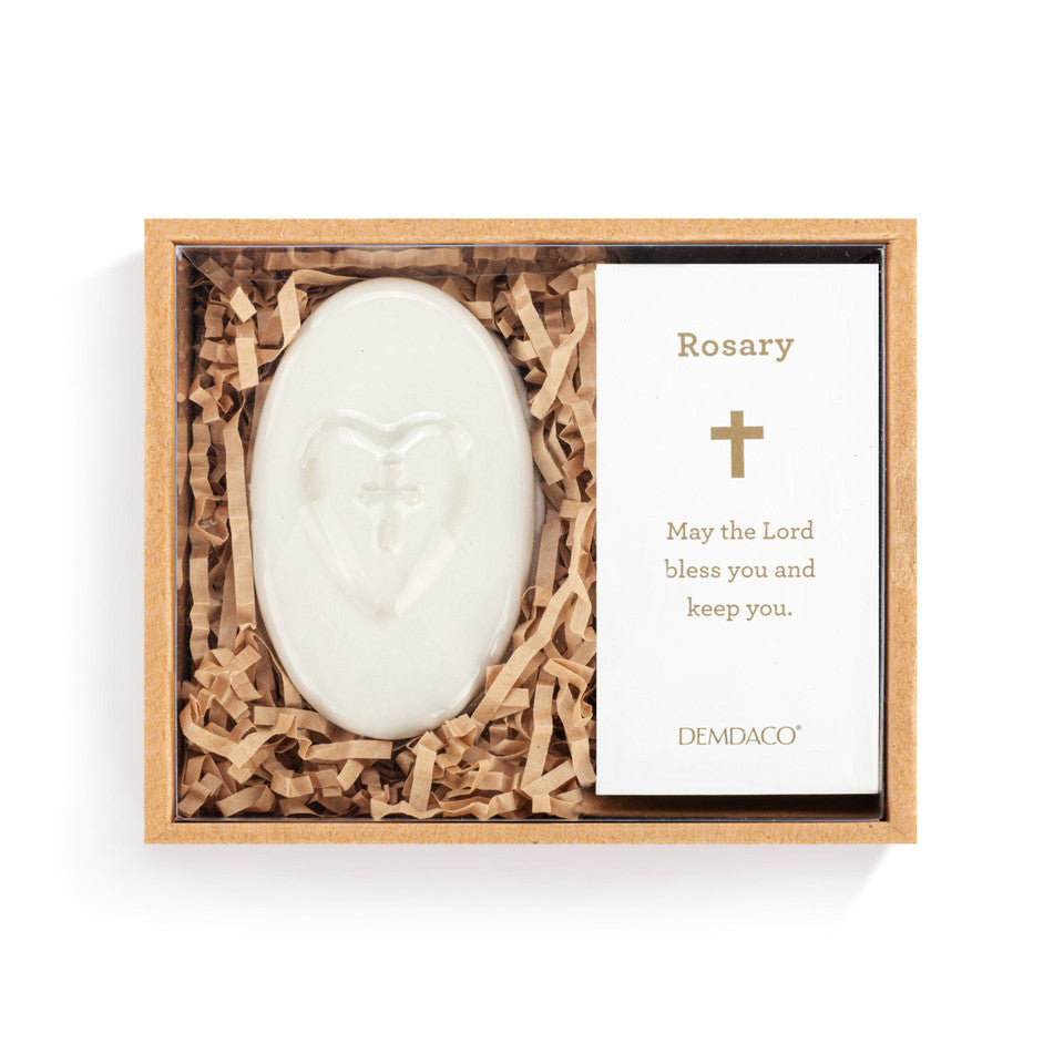 Trinket Box & Rosary - Heart & Cross