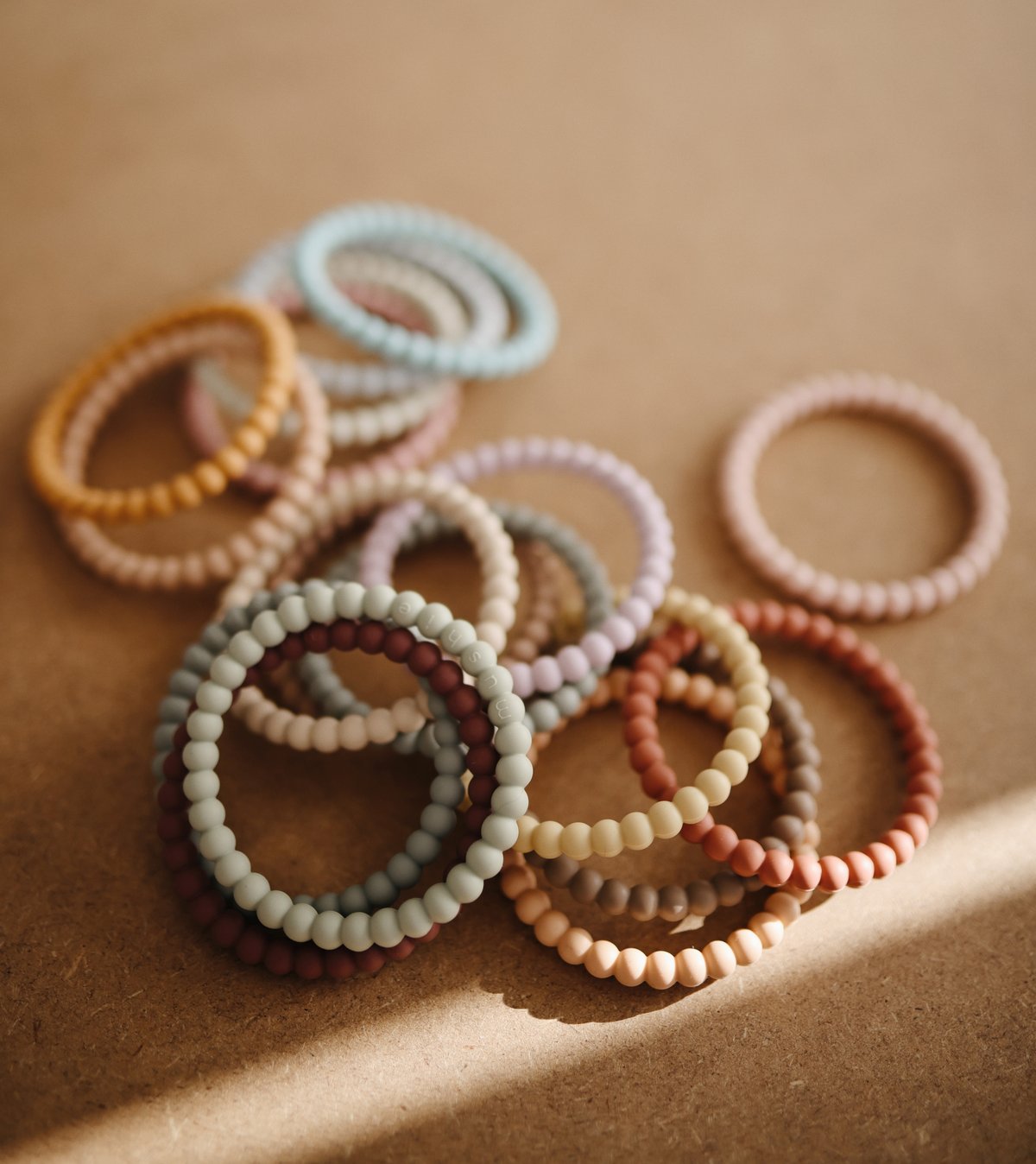 Pearl Teether Bracelet 3 pack- Clary Sage/Tuscany/Desert Sand