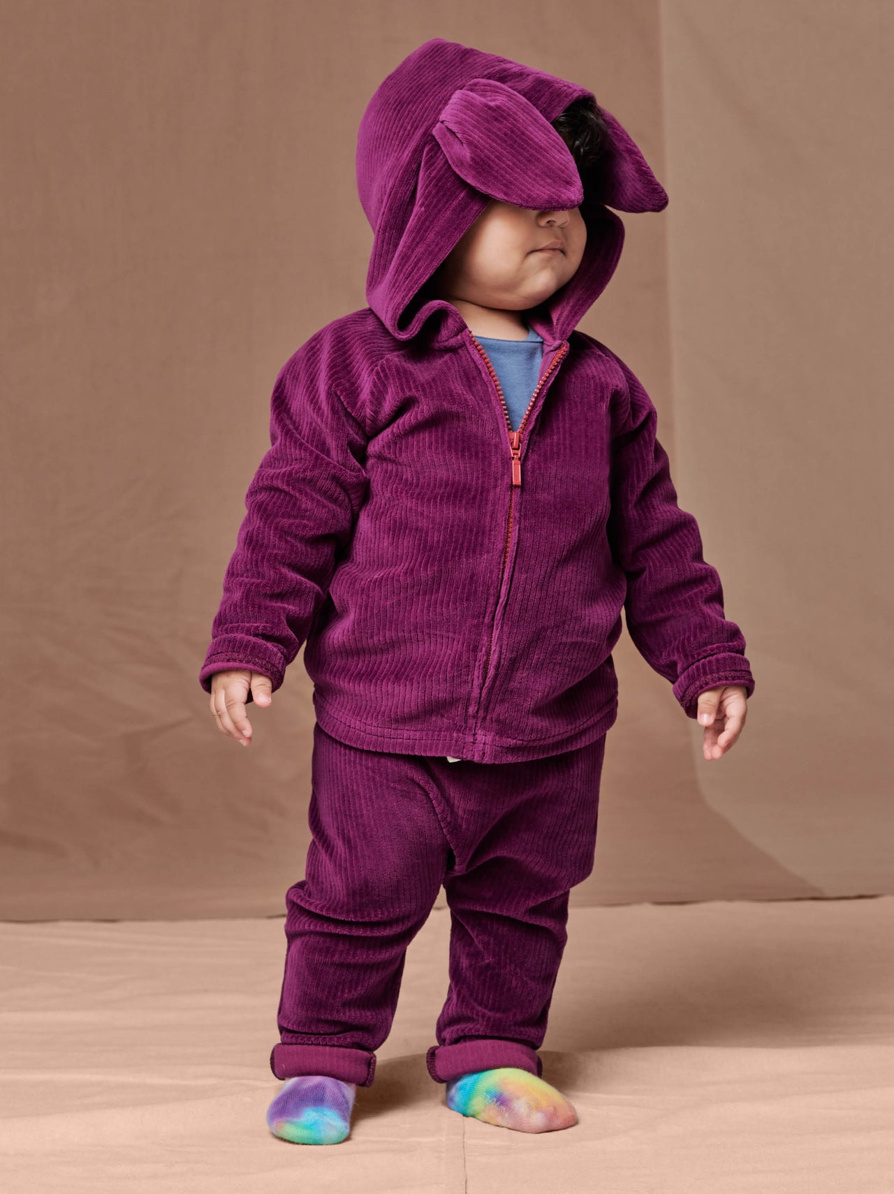 Velour Baby Pants- Cosmic Berry