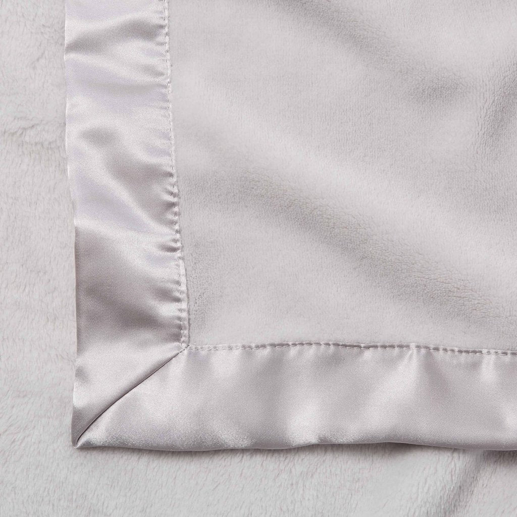 Grey Fleece Baby Stroller Blanket