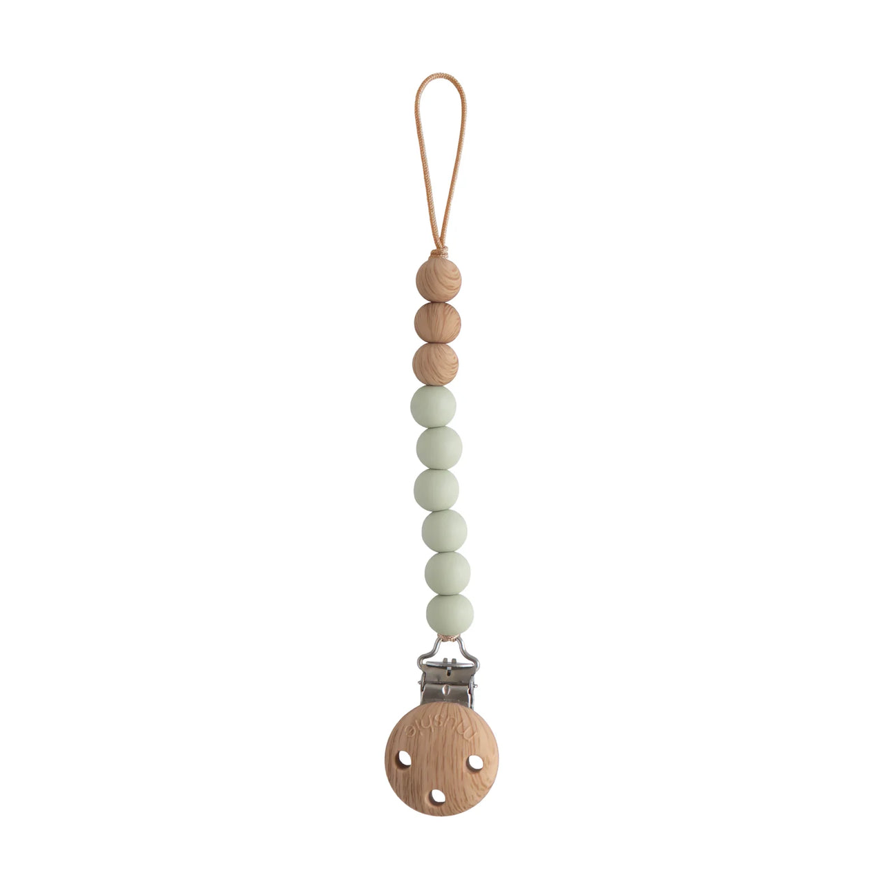 Eva Silicone Pacifier Clip- Sage